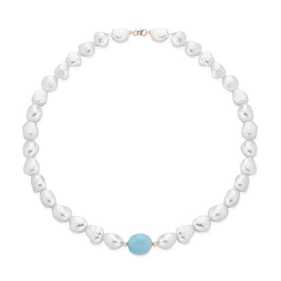 Necklace Lelune Woman in Gold Acquamarina LLNKBQ40.3GD - LLNKBQ40.3GD